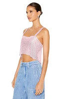 Chainmail Split-Back Crop Top