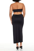 Plus Cutout Maxi Tube Dress
