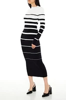 Striped Midi Sweater Dress
