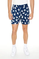 Star Print Drawstring Shorts