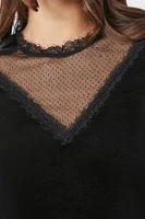 Sheer Lace Velvet Top