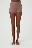Button-Front Pajama Shorts