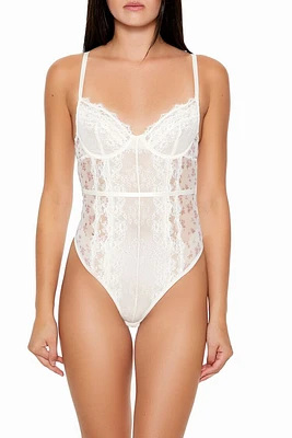 Floral Lace Lingerie Bodysuit