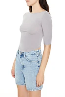 Jersey Curved-Hem Top