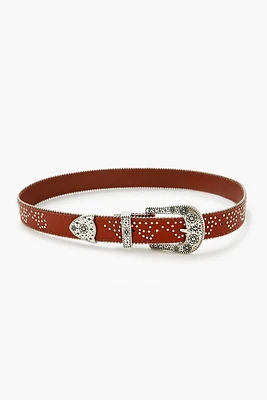 Studded Faux Leather Belt