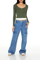Layered Henley Combo Top