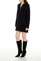 Cable Knit Mini Sweater Dress