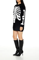 Skeleton Sweater Mini Dress