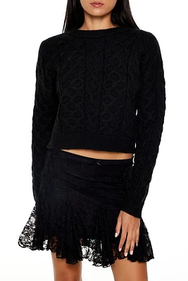 Cable & Honeycomb Knit Sweater