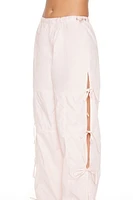 Bow Cutout Parachute Joggers