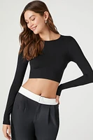 Seamless Long-Sleeve Crop Top