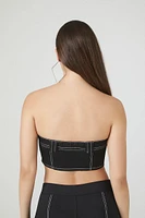 Super Cropped Button-Front Tube Top