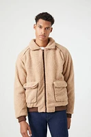 Faux Shearling Zip-Up Jacket