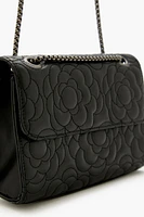 Floral-Quilted Crossbody Bag