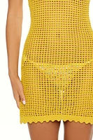Knitted Crochet Tank Mini Dress
