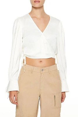 Tie-Front Wrap Crop Top