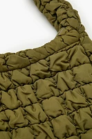 Quilted Nylon Tote Bag