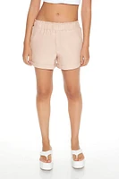 Faux Leather High-Waist Shorts