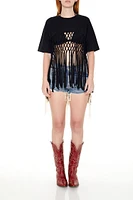 Crochet Fringe Tee