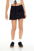 Pleated Cargo Mini Skirt