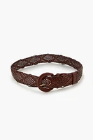 Braided Faux Leather Belt