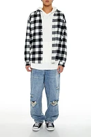 Plaid Curved-Hem Shirt