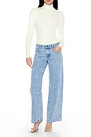 Sweater-Knit Cutout Bodysuit