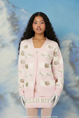 Hello Kitty Print Cardigan Sweater