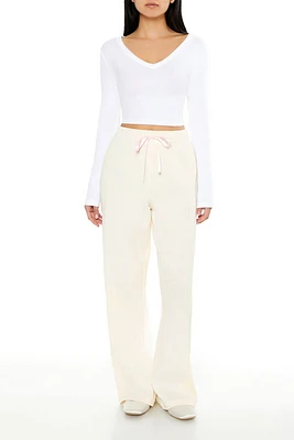 Thermal High-Rise Bow Pants