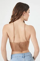 Cropped V-Hem Halter Top