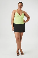 Plus Ribbed Sweater-Knit Cami