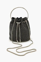 Rhinestone Drawstring Crossbody Bag