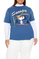 Plus Snoopy Ski School Tee