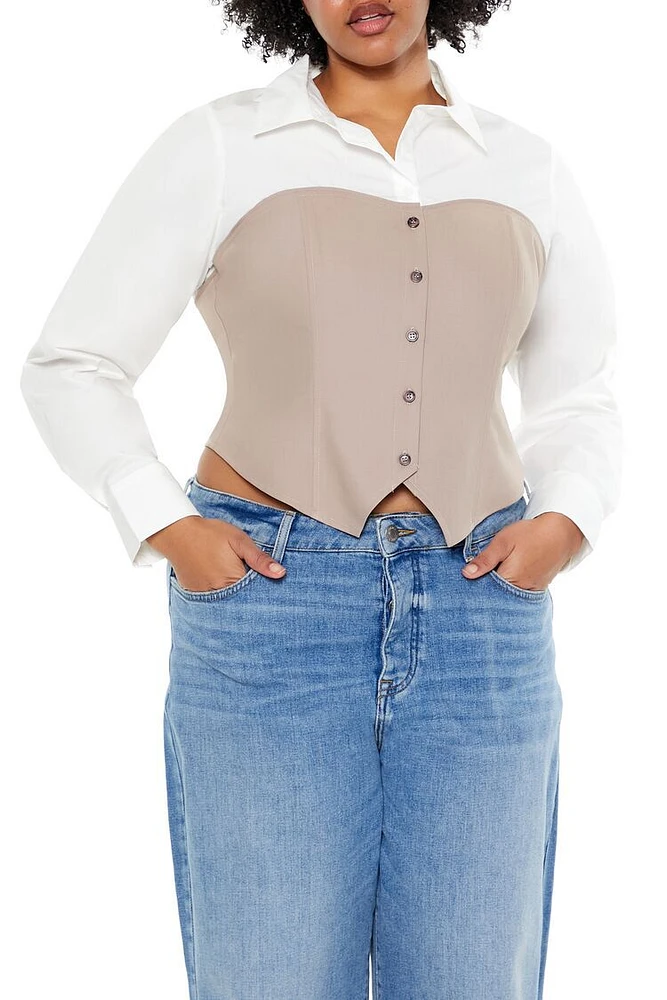 Plus Corset Combo Shirt