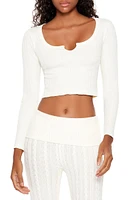 Seamless Split-Neck Crop Top