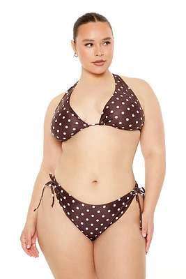 Plus Polka Dot Bikini Bottoms