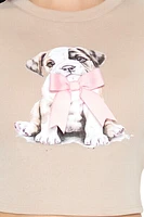 Puppy Bow Graphic Baby Tee