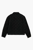 Textured Geo Trucker Jacket