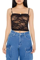 Lace Rosette Cropped Cami