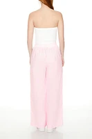 Drawstring Wide-Leg Cargo Pants