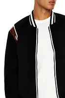 Snake Print Varsity Bomber Jacket