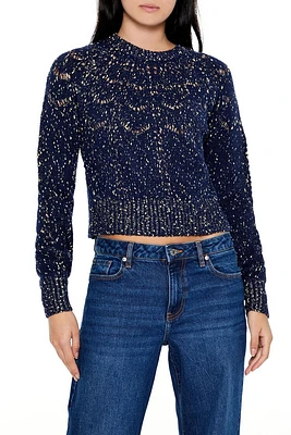 Metallic Pointelle Sweater