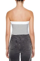 Two-Tone Tube Crop Top