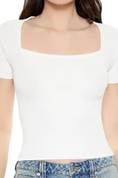 Sweater-Knit Crop Top