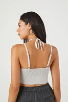 Sweater-Knit Halter Cropped Cami