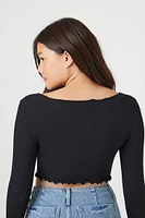 Seamless Lettuce-Edge Crop Top