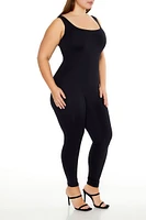 Plus Square-Neck Tank Jumpsuit