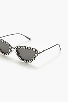 Faux Gem Cat-Eye Sunglasses