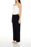 Wide-Leg Drawstring Pants