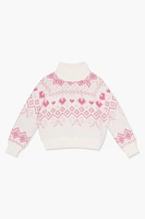 Girls Fair Isle Bow Sweater (Kids)